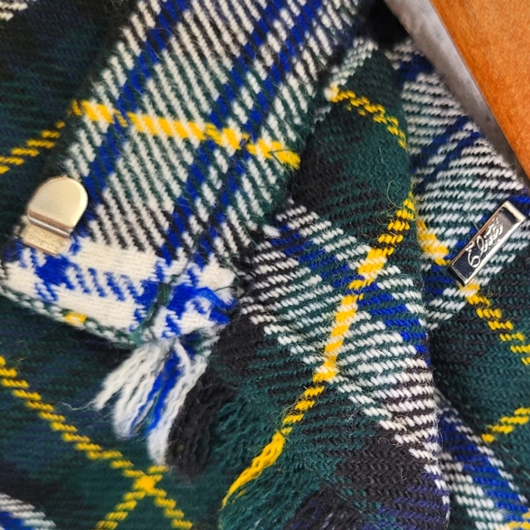 Vintage Celtic Wool Midi Length Kilt - Green & Blue Plaid, UK made. - Picture 4 of 7